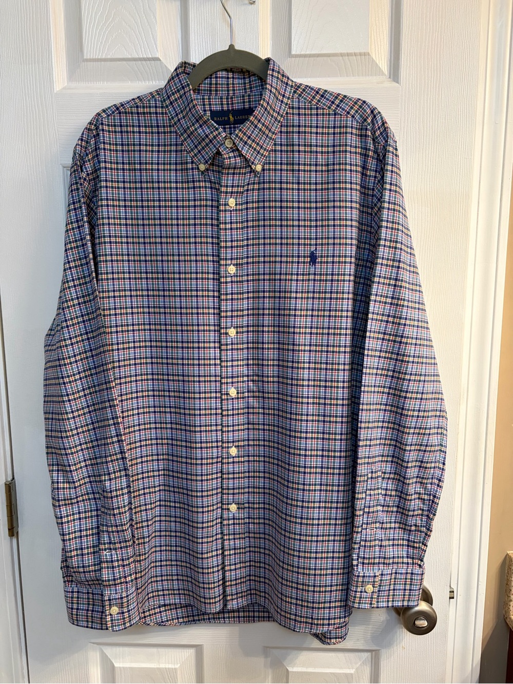Ralph Lauren Men’s Blue Plaid Button-Down Shirt